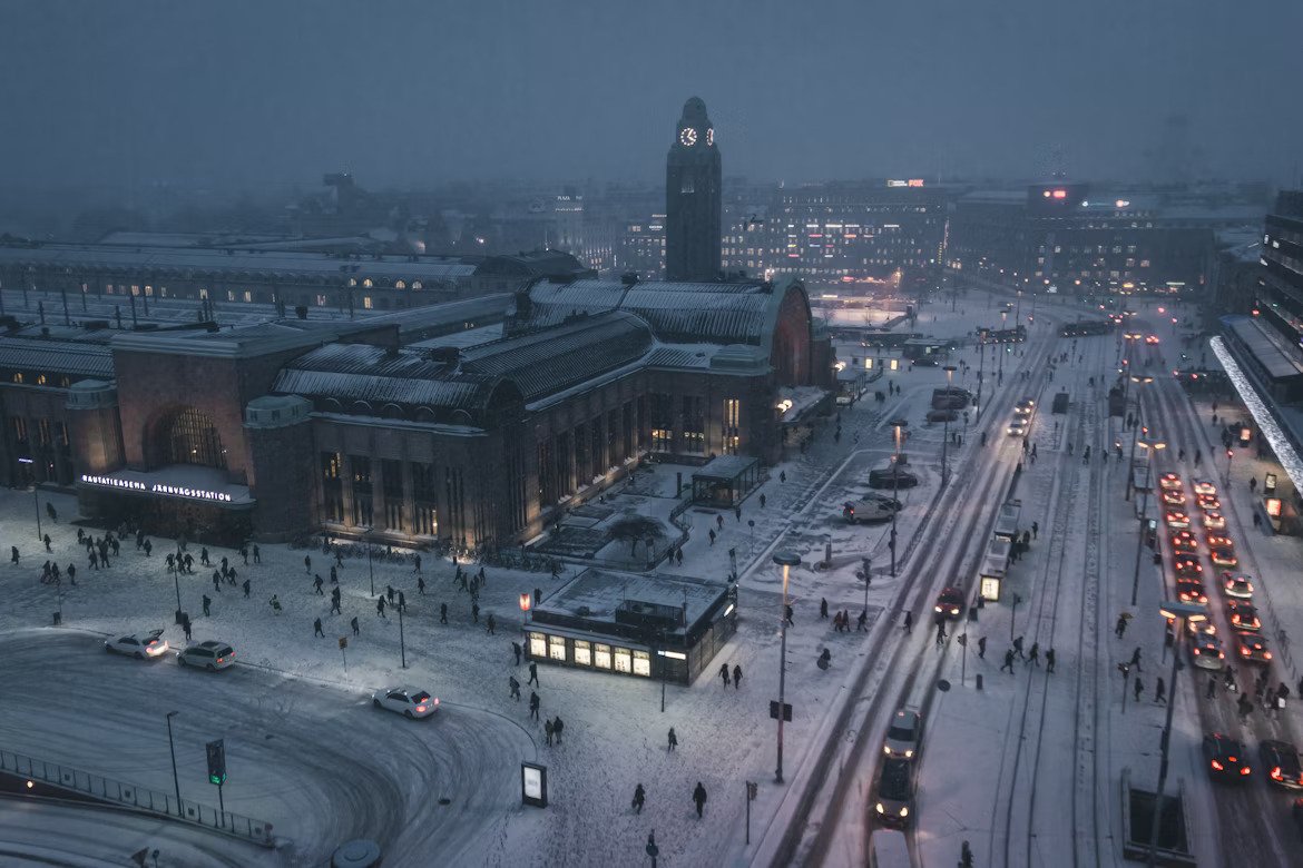 Experience the charm of a snow-covered Helsinki stretching out beneath winter skies. (Photo by Alexandr Bormotin)