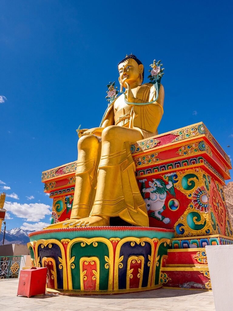 scene, statue, nature, india, buddha purnima, buddhism, buddha, ladakh, sky, tibet